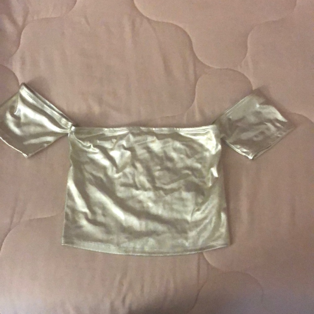 Forever 21 Gold Crop Top